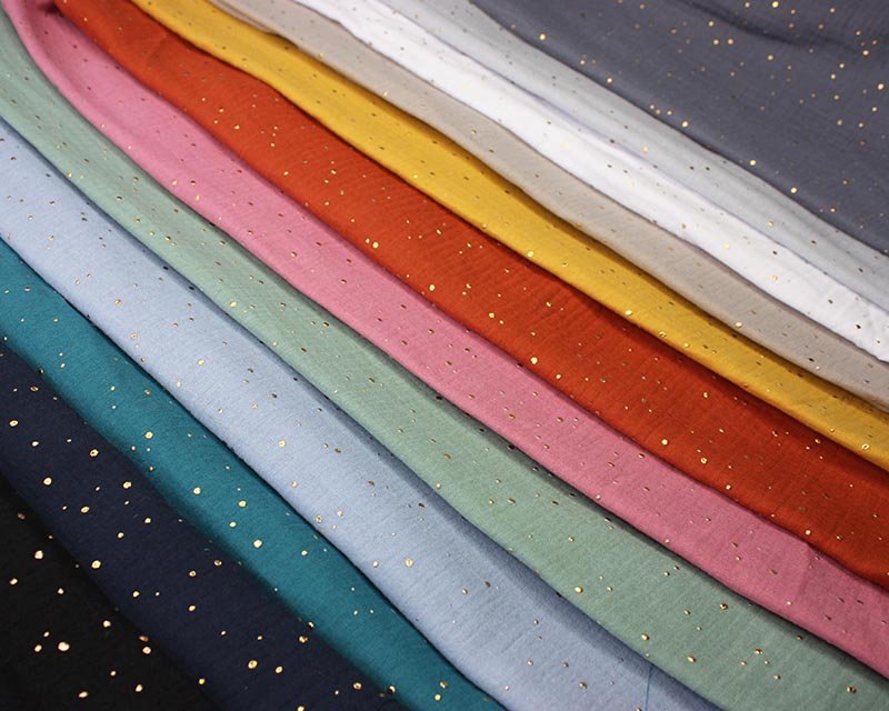 Gold Speckled Double Gauze Wholesale Fabrics UK 1000s of Fabrics Online